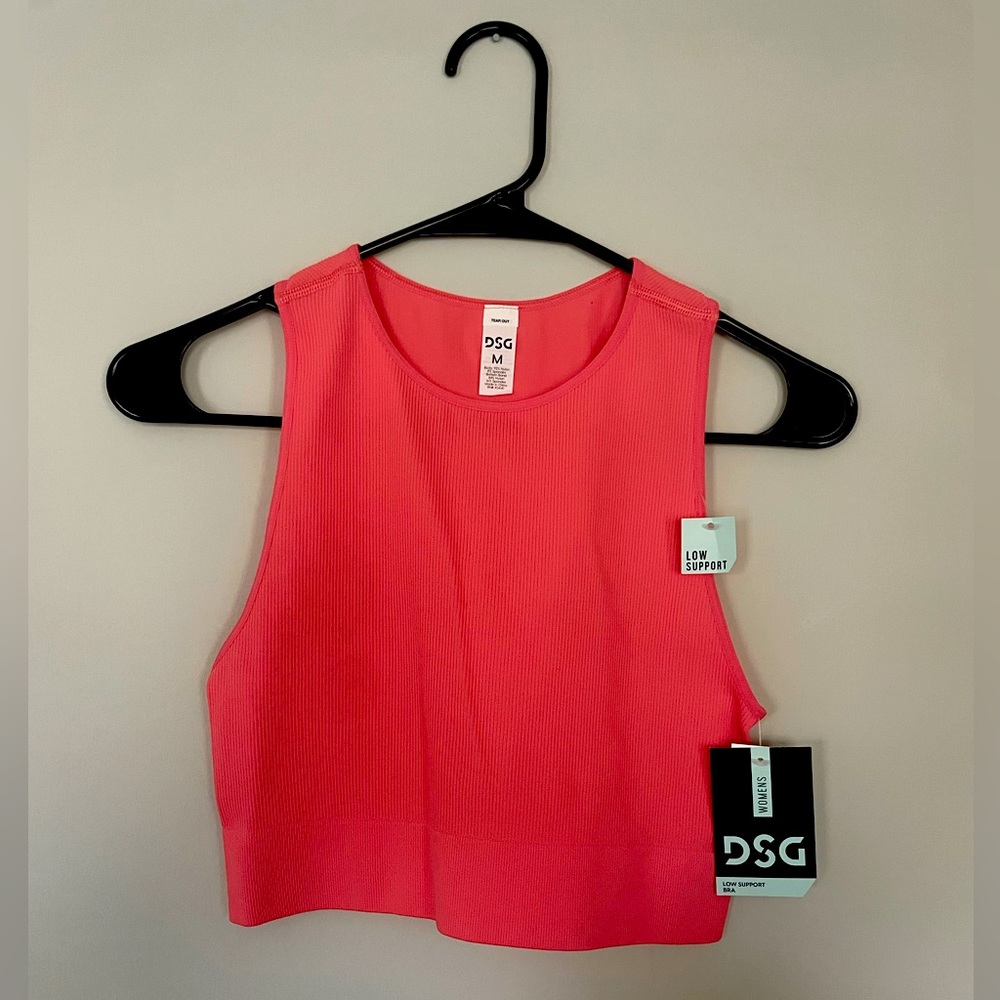 DSG cropped coral highneck brami. Size Medium